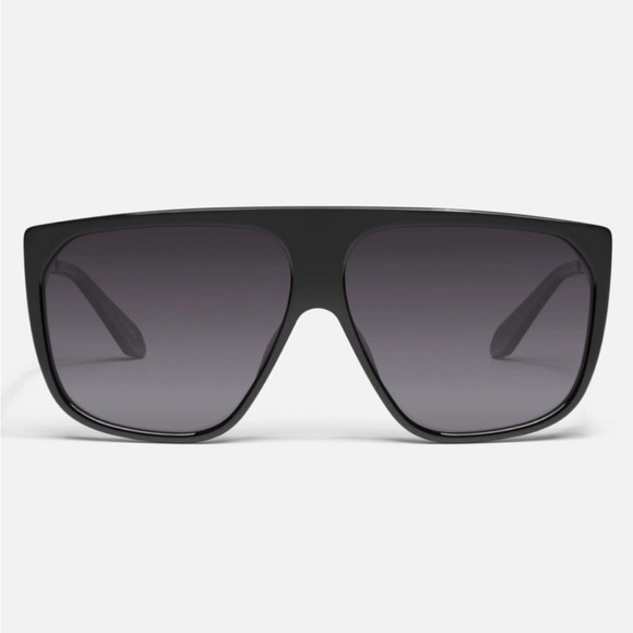Quay No Curfew Oversized Shield Black Polarized Sunglasses NEW with Hard Case main image 9